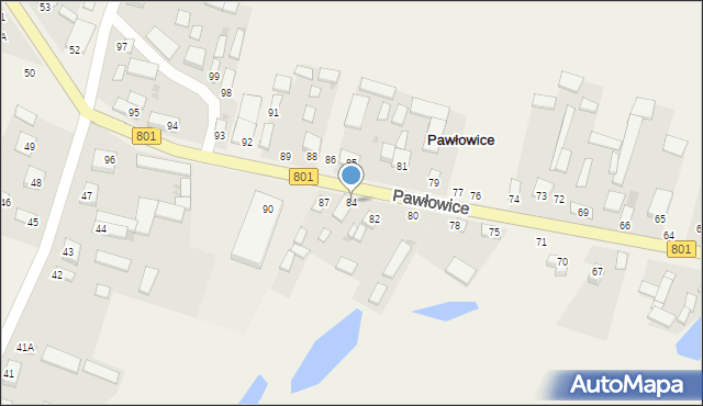 Pawłowice, Pawłowice, 84, mapa Pawłowice