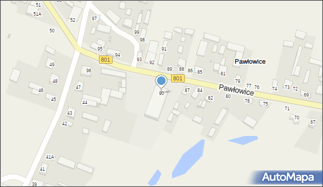 Pawłowice, Pawłowice, 90, mapa Pawłowice