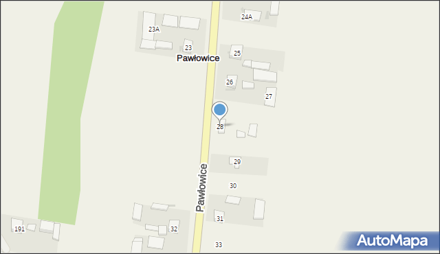 Pawłowice, Pawłowice, 28, mapa Pawłowice