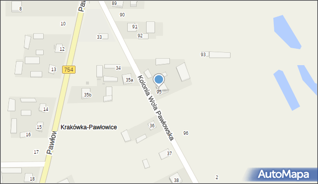 Pawłowice, Pawłowice, 95, mapa Pawłowice