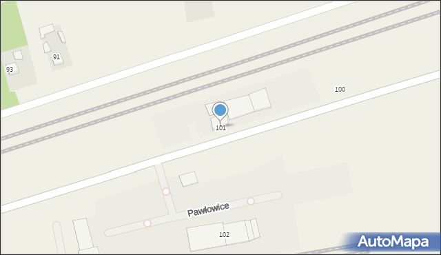 Pawłowice, Pawłowice, 101, mapa Pawłowice