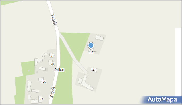 Pawłowice, Pawłowice, 116, mapa Pawłowice