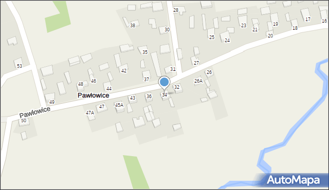 Pawłowice, Pawłowice, 34, mapa Pawłowice