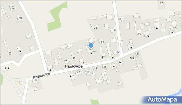 Pawłowice, Pawłowice, 42, mapa Pawłowice