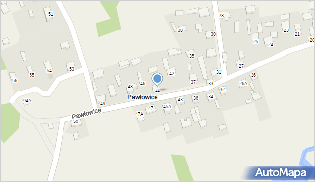 Pawłowice, Pawłowice, 44, mapa Pawłowice