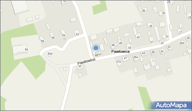 Pawłowice, Pawłowice, 49, mapa Pawłowice