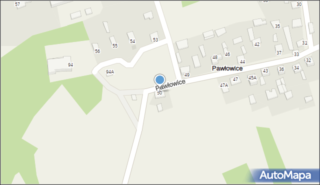 Pawłowice, Pawłowice, 50, mapa Pawłowice