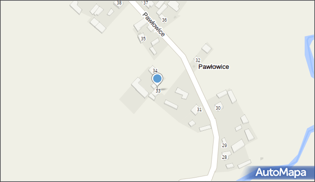 Pawłowice, Pawłowice, 33, mapa Pawłowice