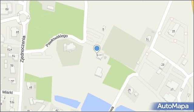 Pawłowice, Pawłowskiego, bp., 7, mapa Pawłowice