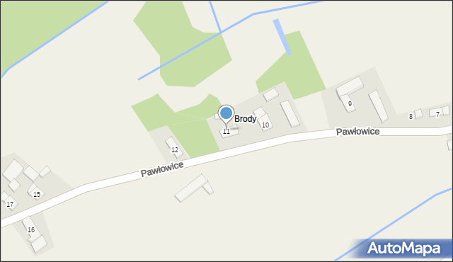 Pawłowice, Pawłowice, 11, mapa Pawłowice