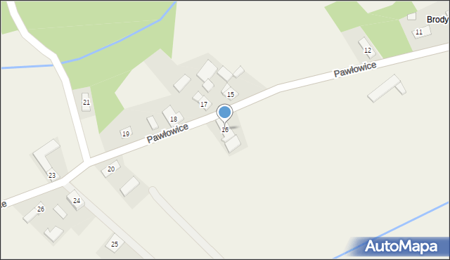 Pawłowice, Pawłowice, 16, mapa Pawłowice