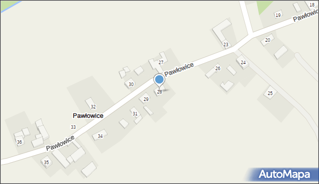 Pawłowice, Pawłowice, 28, mapa Pawłowice