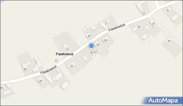 Pawłowice, Pawłowice, 31, mapa Pawłowice