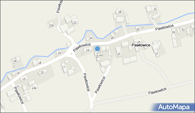 Pawłowice, Pawłowice, 21, mapa Pawłowice