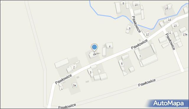 Pawłowice, Pawłowice, 4A, mapa Pawłowice