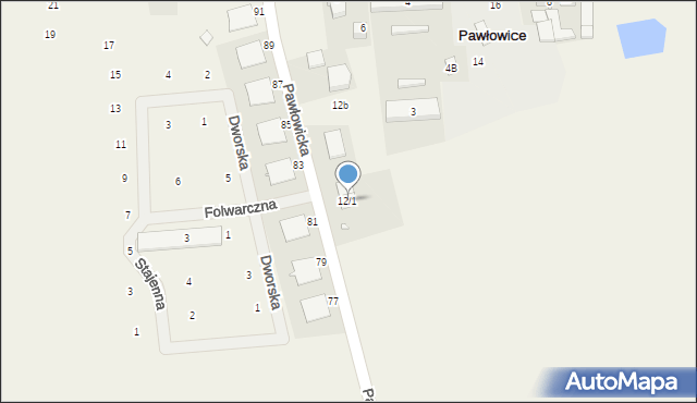 Pawłowice, Pawłowicka, 12/1, mapa Pawłowice