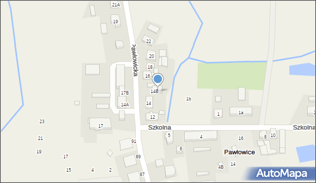 Pawłowice, Pawłowicka, 16b, mapa Pawłowice