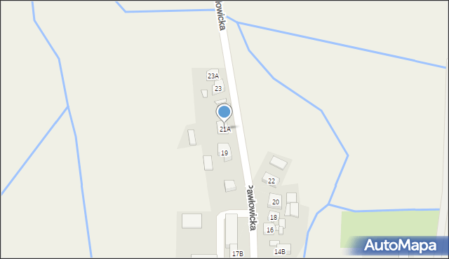 Pawłowice, Pawłowicka, 21A, mapa Pawłowice