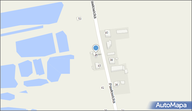 Pawłowice, Pawłowicka, 45, mapa Pawłowice
