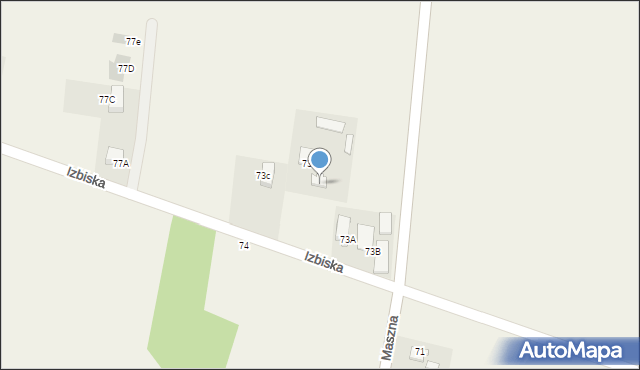 Pawłowice, Pawłowice, 73A, mapa Pawłowice