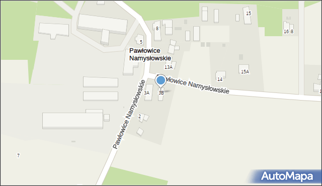 Pawłowice Namysłowskie, Pawłowice Namysłowskie, 3B, mapa Pawłowice Namysłowskie