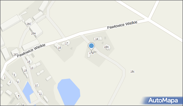 Pawłowice Wielkie, Pawłowice Wielkie, 17a, mapa Pawłowice Wielkie