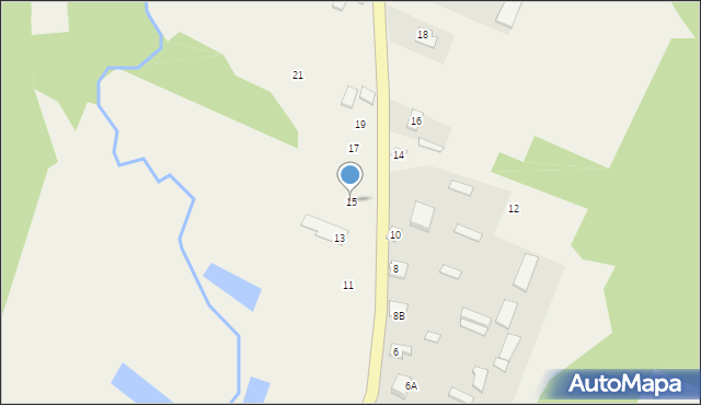 Pawłowicze, Pawłowicze, 15, mapa Pawłowicze