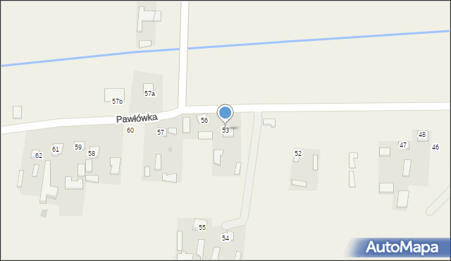 Pawłówka, Pawłówka, 53, mapa Pawłówka