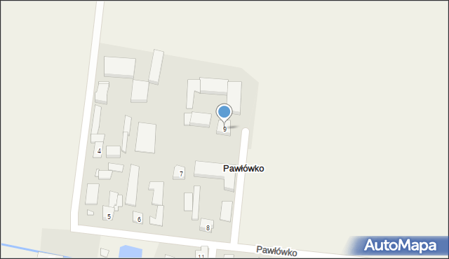 Pawłówko, Pawłówko, 9, mapa Pawłówko