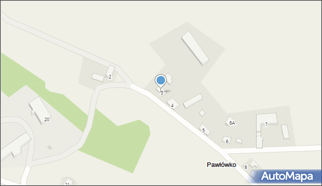 Pawłówko, Pawłówko, 3, mapa Pawłówko