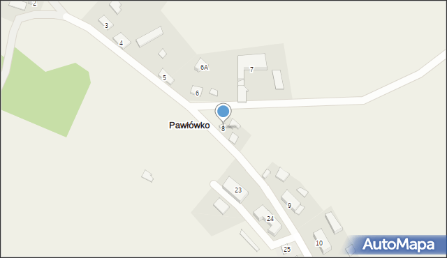 Pawłówko, Pawłówko, 8, mapa Pawłówko