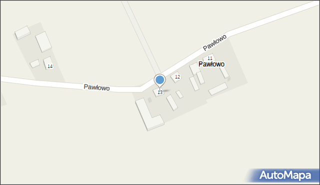 Pawłowo, Pawłowo, 13, mapa Pawłowo