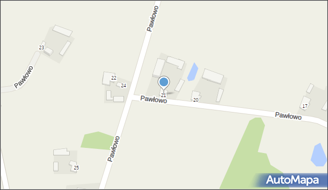 Pawłowo, Pawłowo, 21, mapa Pawłowo