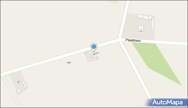 Pawłowo, Pawłowo, 14, mapa Pawłowo