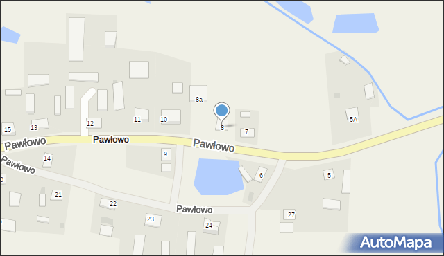 Pawłowo, Pawłowo, 8, mapa Pawłowo