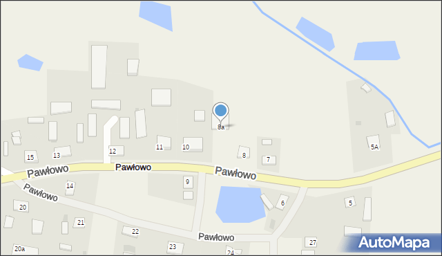 Pawłowo, Pawłowo, 8a, mapa Pawłowo