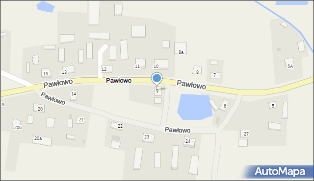 Pawłowo, Pawłowo, 9, mapa Pawłowo