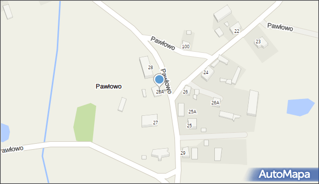 Pawłowo, Pawłowo, 28A, mapa Pawłowo