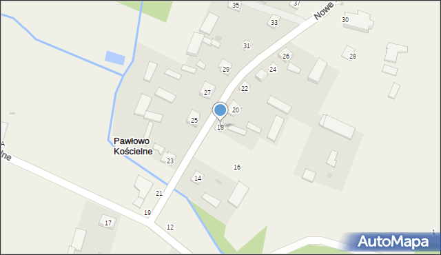 Pawłowo Kościelne, Pawłowo Kościelne, 18, mapa Pawłowo Kościelne
