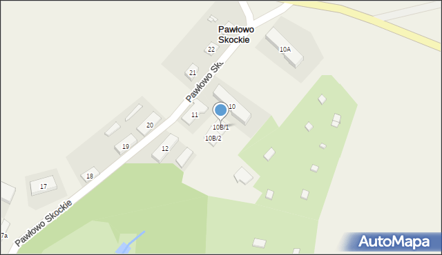 Pawłowo Skockie, Pawłowo Skockie, 10B/1, mapa Pawłowo Skockie