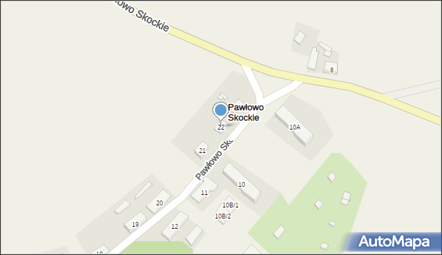 Pawłowo Skockie, Pawłowo Skockie, 22, mapa Pawłowo Skockie