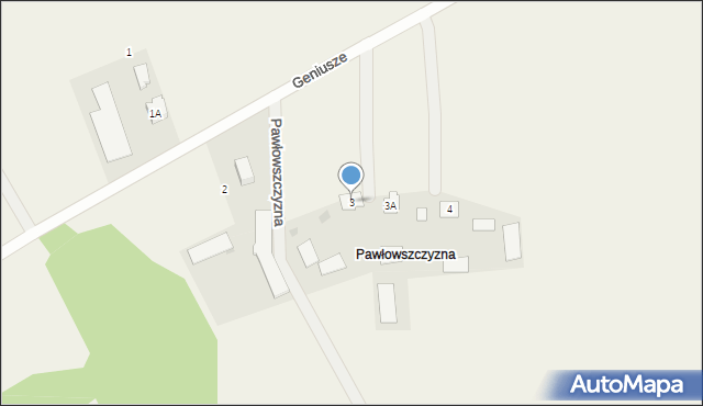 Pawłowszczyzna, Pawłowszczyzna, 3, mapa Pawłowszczyzna