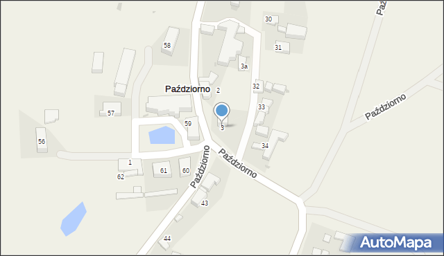 Paździorno, Paździorno, 3, mapa Paździorno