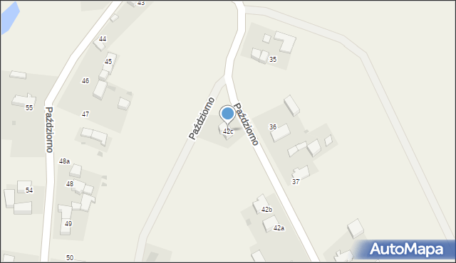 Paździorno, Paździorno, 42c, mapa Paździorno