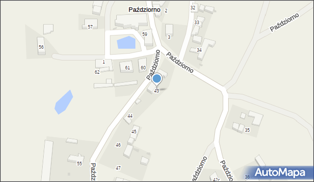 Paździorno, Paździorno, 43, mapa Paździorno