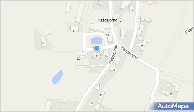 Paździorno, Paździorno, 61, mapa Paździorno