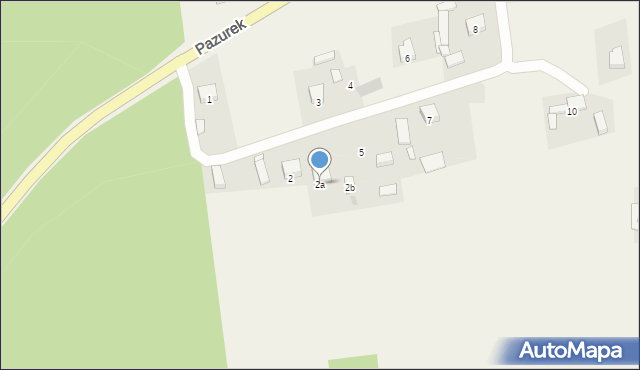 Pazurek, Pazurek, 2a, mapa Pazurek