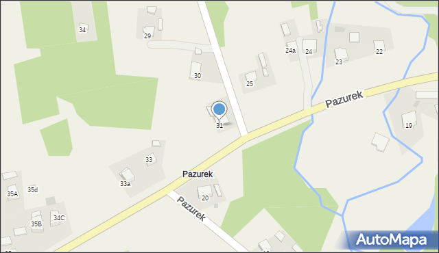 Pazurek, Pazurek, 31, mapa Pazurek