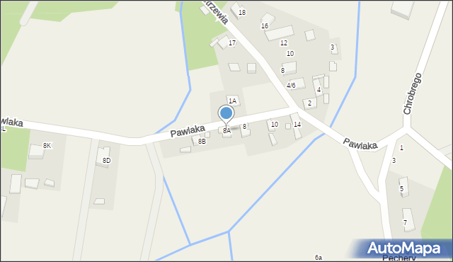 Pęchery, Pawlaka Zbigniewa, 8A, mapa Pęchery