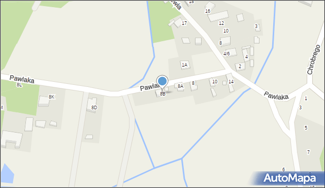 Pęchery, Pawlaka Zbigniewa, 8B, mapa Pęchery